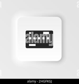 Card, credit, money neumorphic style vector icon. Simple element illustration from UI concept. Card, credit, money neumorphic style vector icon. Finan Stock Vector