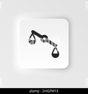 Misbalance, justice, scale neumorphic style vector icon. Simple element illustration from UI concept. Misbalance, justice, scale neumorphic style vect Stock Vector