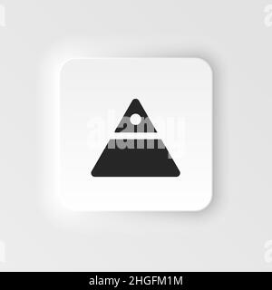 Finance pyramid neumorphic style vector icon. Simple element illustration from UI concept. Finance pyramid neumorphic style vector icon. Finance conce Stock Vector