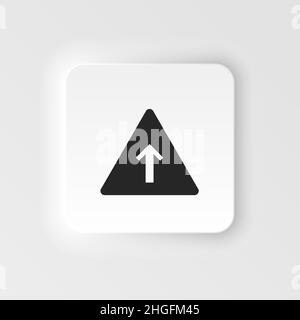 Arrow, grow, pyramid neumorphic style vector icon. Simple element illustration from UI concept. Arrow, grow, pyramid neumorphic style vector icon. Fin Stock Vector