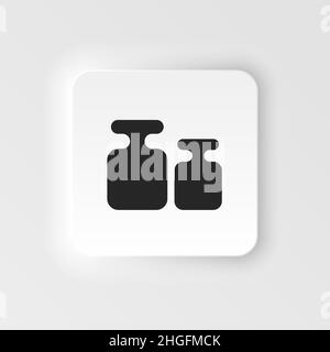 Plummet, scales, weight neumorphic style vector icon. Simple element illustration from UI concept. Plummet, scales, weight neumorphic style vector ico Stock Vector