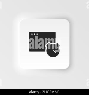 Business, clock, optimization neumorphic style vector icon. Simple element illustration from UI concept. Business, clock, optimization neumorphic styl Stock Vector