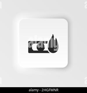 Dollar, money, fire neumorphic style vector icon. Simple element illustration from UI concept. Dollar, money, fire neumorphic style vector icon. Finan Stock Vector