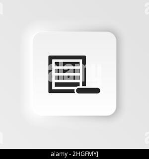 Box, product, remove neumorphic style vector icon. Simple element illustration from UI concept. Box, product, remove neumorphic style vector icon. Fin Stock Vector