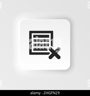 Delete, ecommerce, box neumorphic style vector icon. Simple element illustration from UI concept. Delete, ecommerce, box neumorphic style vector icon. Stock Vector