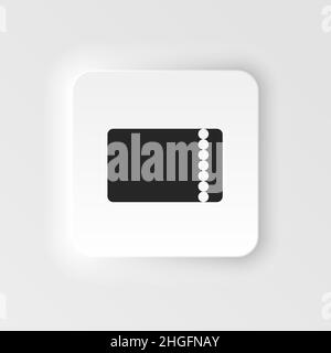 Ticket neumorphic style vector icon. Simple element illustration from UI concept. Ticket neumorphic style vector icon. Finance concept vector illustra Stock Vector