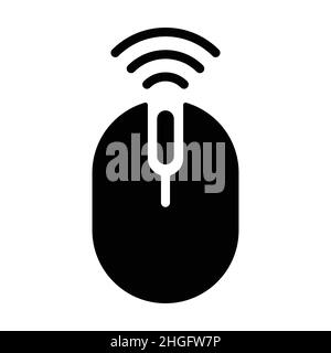 Wireless computer mouse icon vector for graphic design, logo, website, social media, mobile app, UI illustration Stock Vector