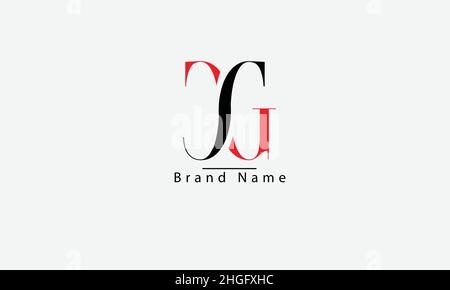 CG GC C G abstract vector logo monogram template Stock Vector