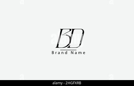 BD DB B D abstract vector logo monogram template Stock Vector
