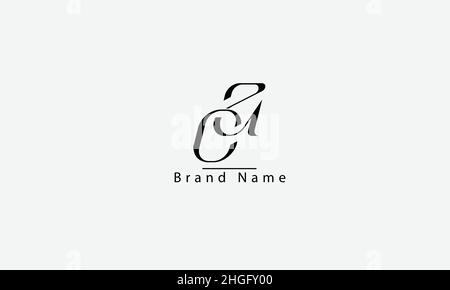 CA AC C A abstract vector logo monogram template Stock Vector