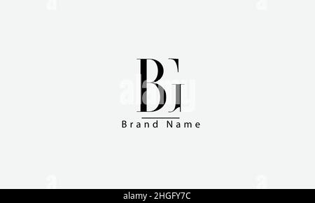 BG GB B G abstract vector logo monogram template Stock Vector