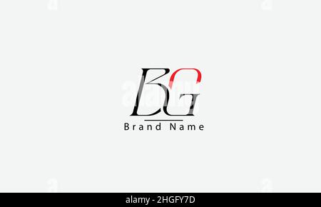 BG GB B G abstract vector logo monogram template Stock Vector