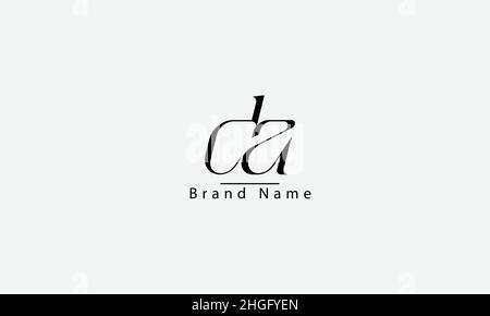 DA AD D A abstract vector logo monogram template Stock Vector