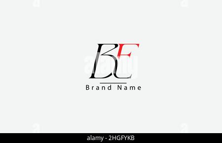 BE EB B E abstract vector logo monogram template Stock Vector