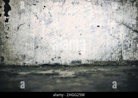 Old building wall with peeled plaster. Stock Photo