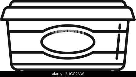 Chocolate paste icon outline vector. Cocoa jar. Cream milk Stock Vector