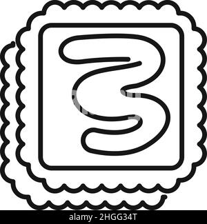 Chocolate paste biscuit icon outline vector. Spread jar. Cream cocoa Stock Vector
