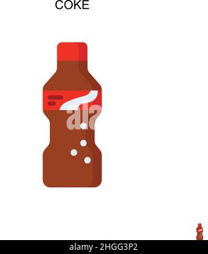 Coke Simple vector icon.Perfect color modern pictogram on editable stroke. Coke icons for your business project Stock Vector
