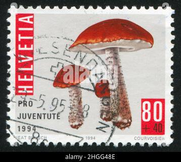 SWITZERLAND - CIRCA 1994: stamp printed by Switzerland, shows mushroom, circa 1994.