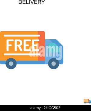 Delivery Simple vector icon.Perfect color modern pictogram on editable stroke. Delivery icons for your business project Stock Vector
