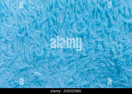 Beautiful sparkling artificial blue fur texture background Stock Photo