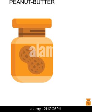 Peanut-butter Simple vector icon.Perfect color modern pictogram on editable stroke. Peanut-butter icons for your business project Stock Vector