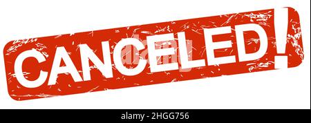 EPS vector rubber stamp colored red with text canceled Stock Vector