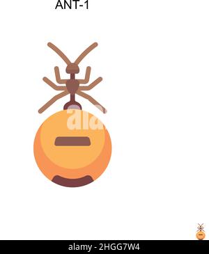 Ant-1 Simple vector icon.Perfect color modern pictogram on editable stroke. Ant-1 icons for your business project Stock Vector