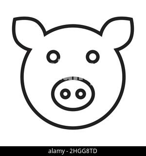 pork icon vector for graphic design, logo, website, social media, mobile app, UI illustration Stock Vector