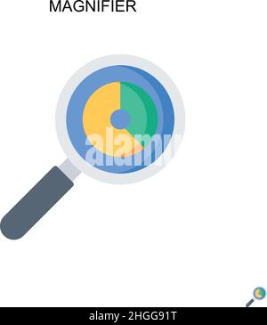 Magnifier Simple vector icon.Perfect color modern pictogram on editable stroke. Magnifier icons for your business project Stock Vector
