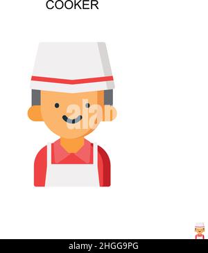 Cooker Simple vector icon.Perfect color modern pictogram on editable stroke. Cooker icons for your business project Stock Vector