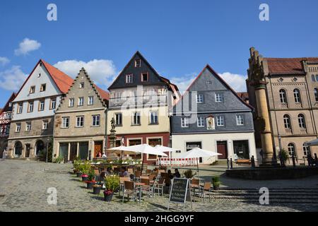 Kronach, Germany – View with historical buildings in the town of Kronach, Bavaria, region Upper Franconia, Germany Stock Photo