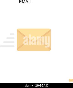 Email Simple vector icon.Perfect color modern pictogram on editable stroke. Email icons for your business project Stock Vector