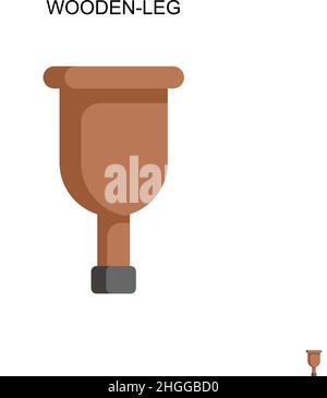 Wooden-leg Simple vector icon.Perfect color modern pictogram on editable stroke. Wooden-leg icons for your business project Stock Vector