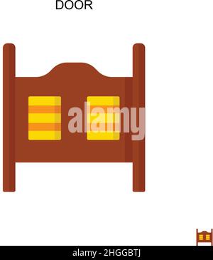 Door Simple vector icon.Perfect color modern pictogram on editable stroke. Door icons for your business project Stock Vector