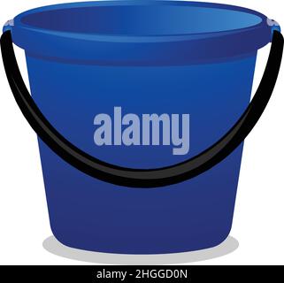 Plastic bucket icon cartoon vector. Pail container. Empty package Stock Vector