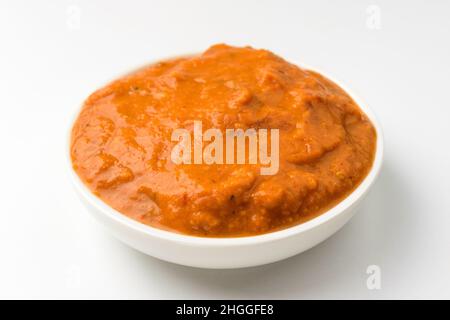 Rose sauce on white background Stock Photo