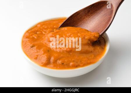 Rose sauce on white background Stock Photo