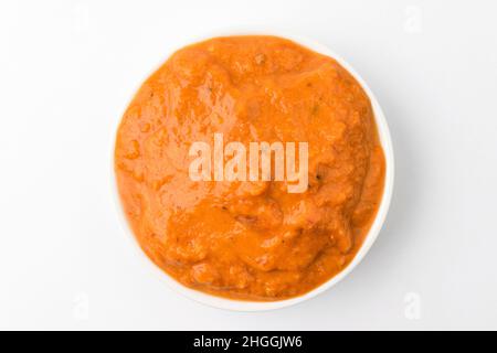 Rose sauce on white background Stock Photo