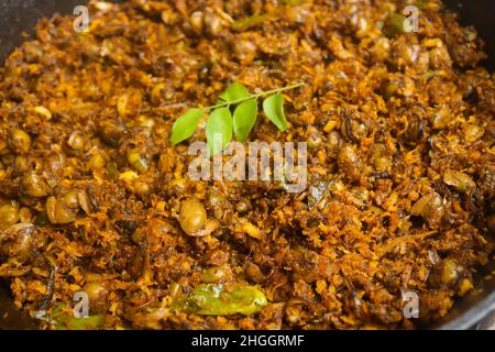 Kerala style kakka irachi fry Stock Photo