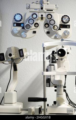 measuring devices from an optician or ophthalmologist, Germany Stock Photo
