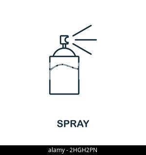 Air spray cloud icon linear vector graphics sign or symbol set for web ...