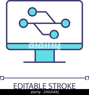 Operation system update RGB color icon Stock Vector
