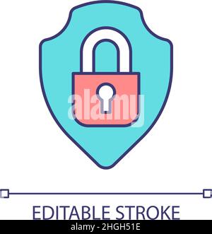 Guaranty of safety RGB color icon Stock Vector