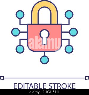 Network protection RGB color icon Stock Vector