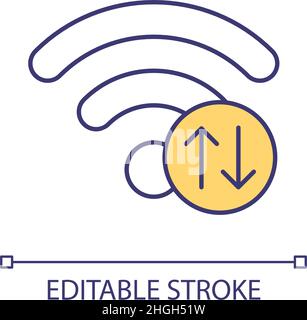 Wireless network RGB color icon Stock Vector