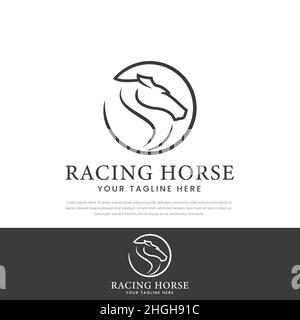 Modern and elegant horse logo, symbol, icon, design template Stock Vector