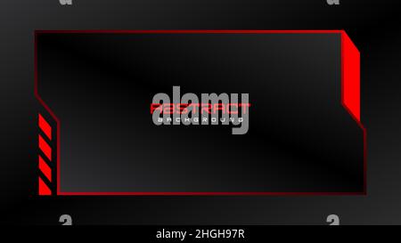 Abstract metallic red and black design tech innovation concept background Stock Vector