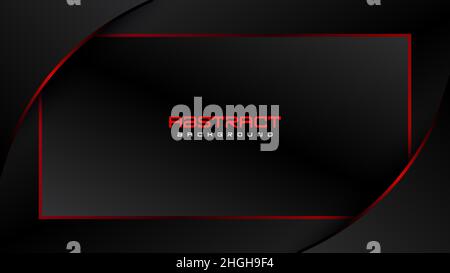 Abstract metallic red and black design tech innovation concept background Stock Vector