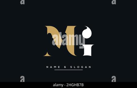 MG M G initial based modern minimal creative logo vector template image ...